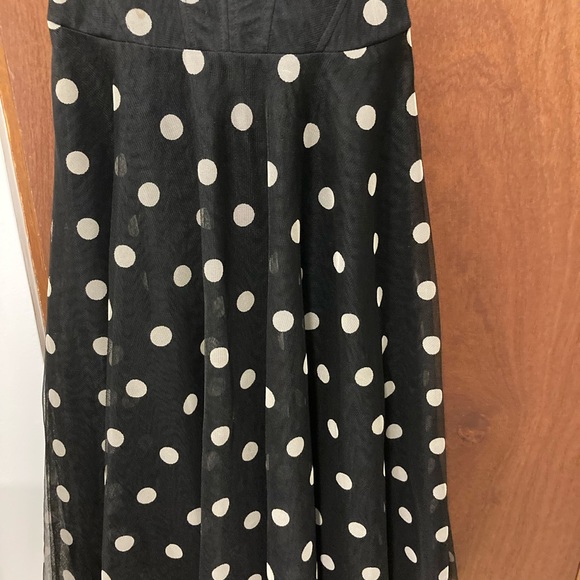 Beautiful BCBG Max Azria Polkadot Dress Size 6 Retro Rockabilly Style - Picture 2 of 6